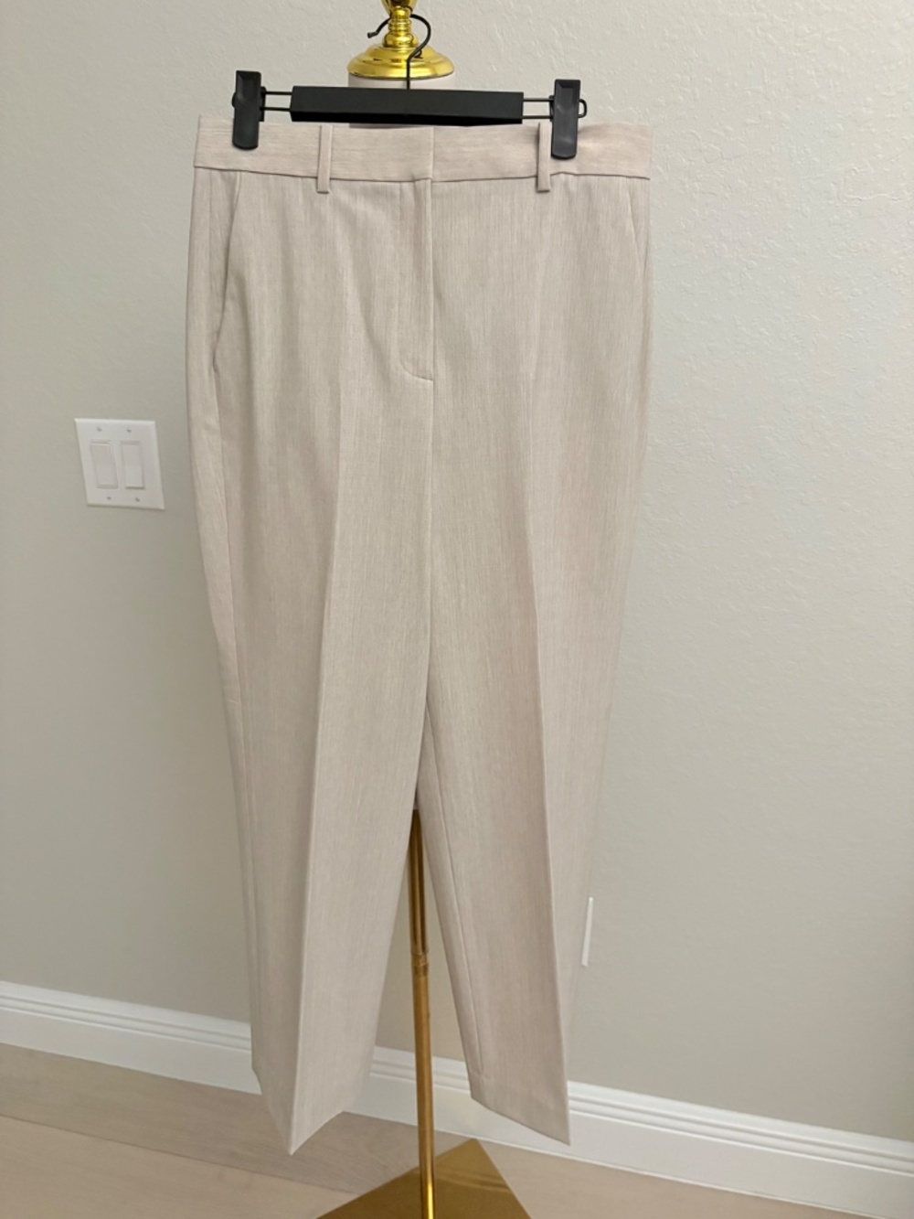 NWT Theory High waisted Sand melange traceable wool Pants